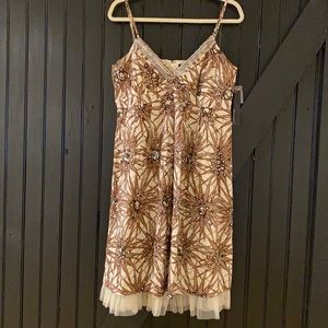 Ideology 2 layered beaded dress nwt size 12